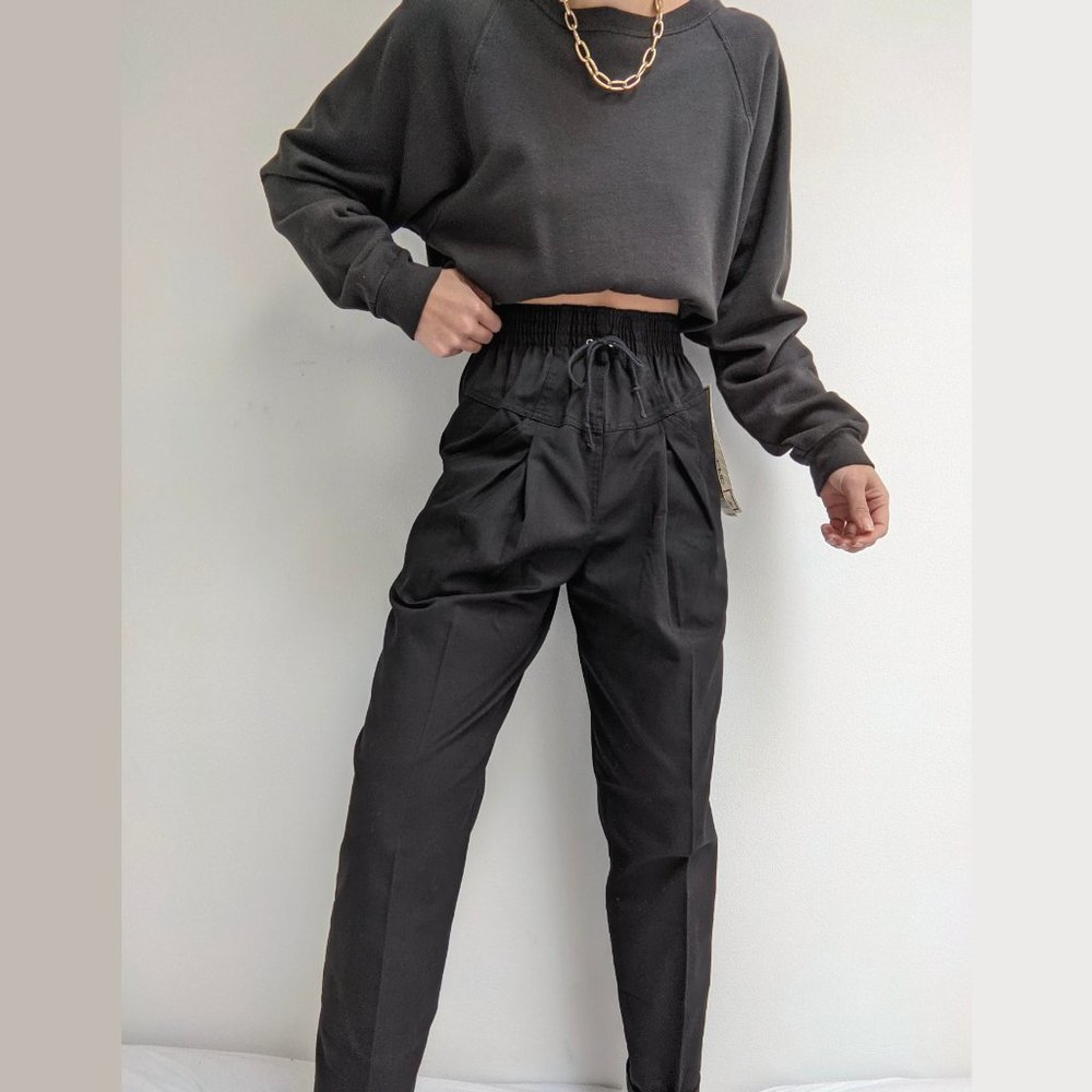Vintage high waist tapered pants